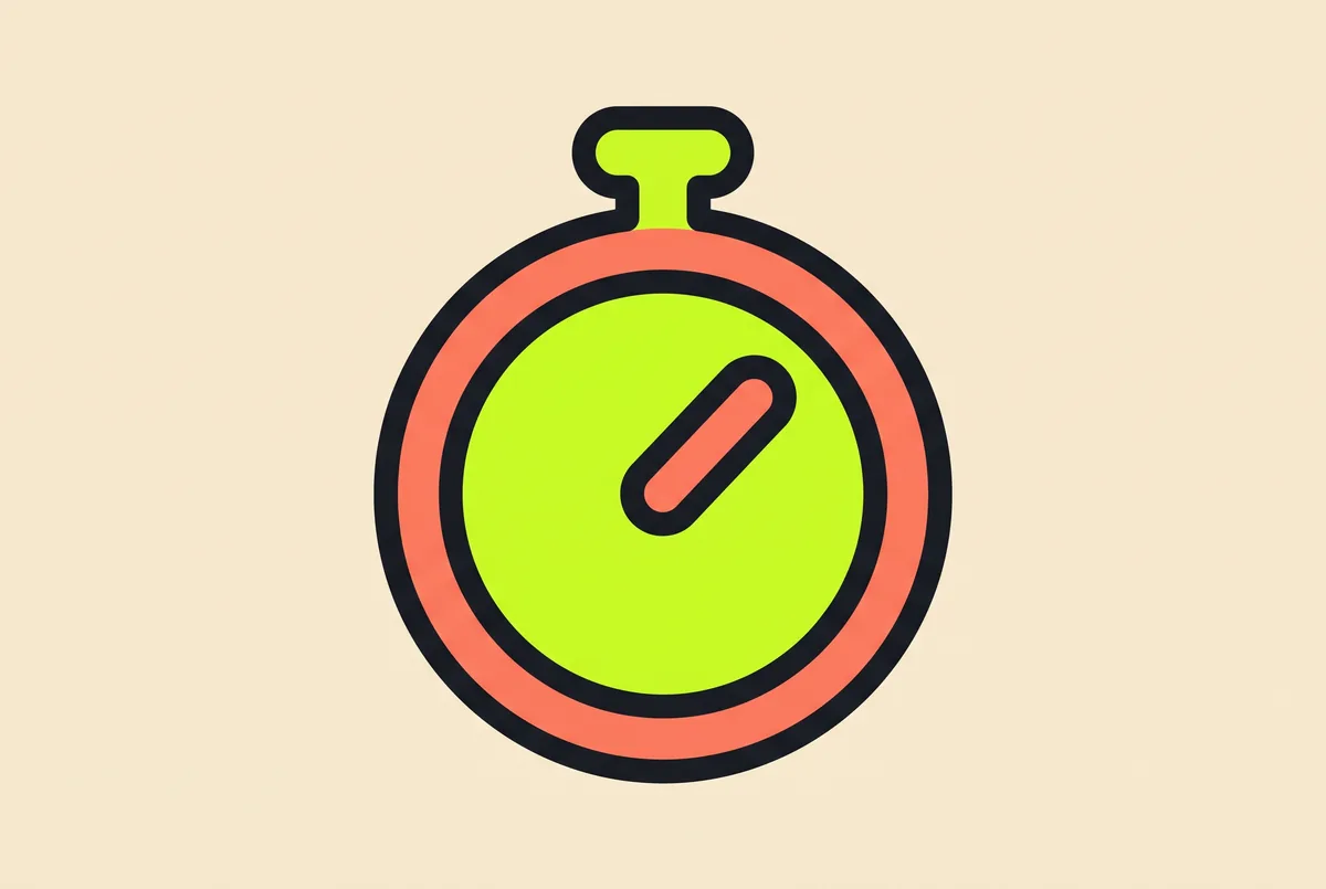 A stopwatch with a plain dial, standing for the timing every fast test comes down to.